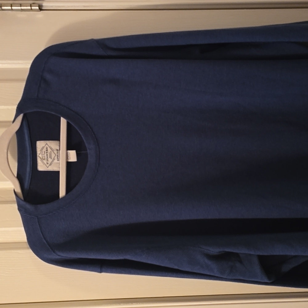 ST. JOHN'S BAY MENS BIG & TALL BLUE LONG SLEEVES THERMAL CREWNECK SHIRT 4XL